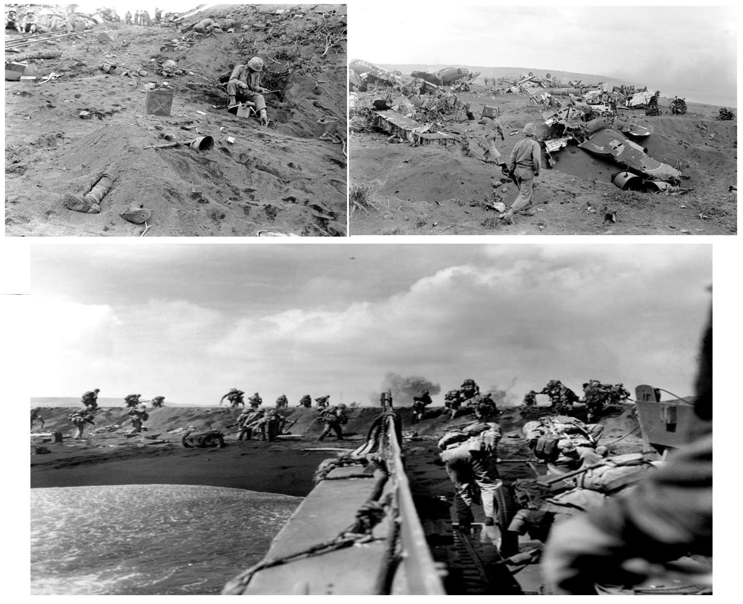 Photos prise par joe Rosenthal à Iwo Jima